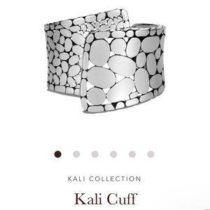 Pre owned John Hardy Sterling Silver Kali Pebble Cuff Bracelet